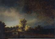 REMBRANDT Harmenszoon van Rijn Landscape with a Stone Bridge oil painting reproduction